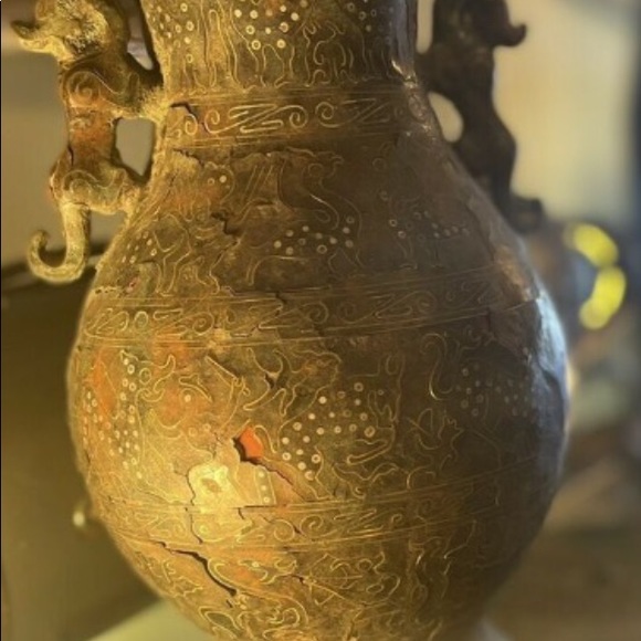 Purple Bronze Hu Vase - Picture 12 of 14